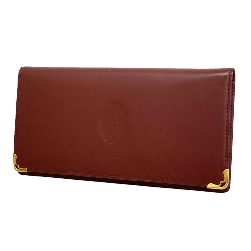 Cartier Wallet/Billfold Must Leather Bordeaux Women's